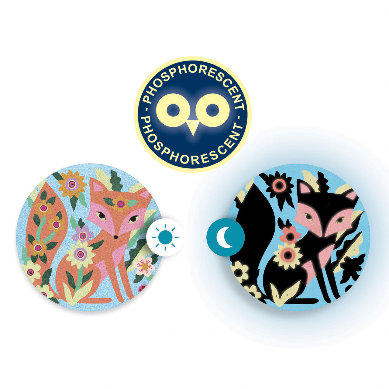 Atelier creativ cu nisip fluorescent Animale luminoase, Djeco