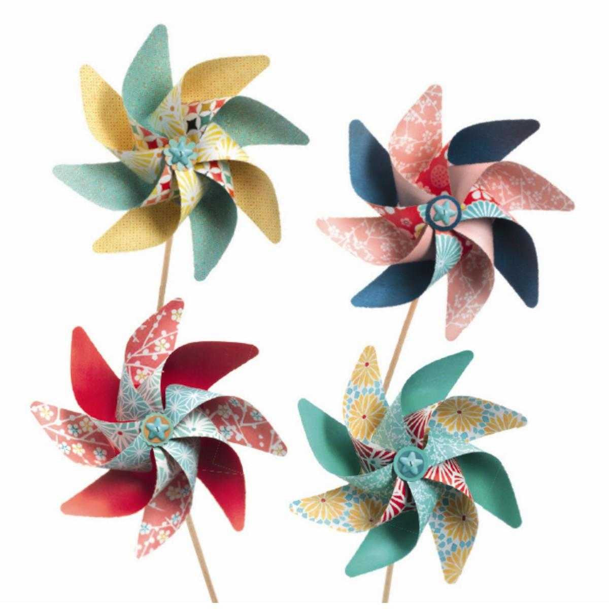Joc creativ DIY Moristi de vant model cu flori, Djeco