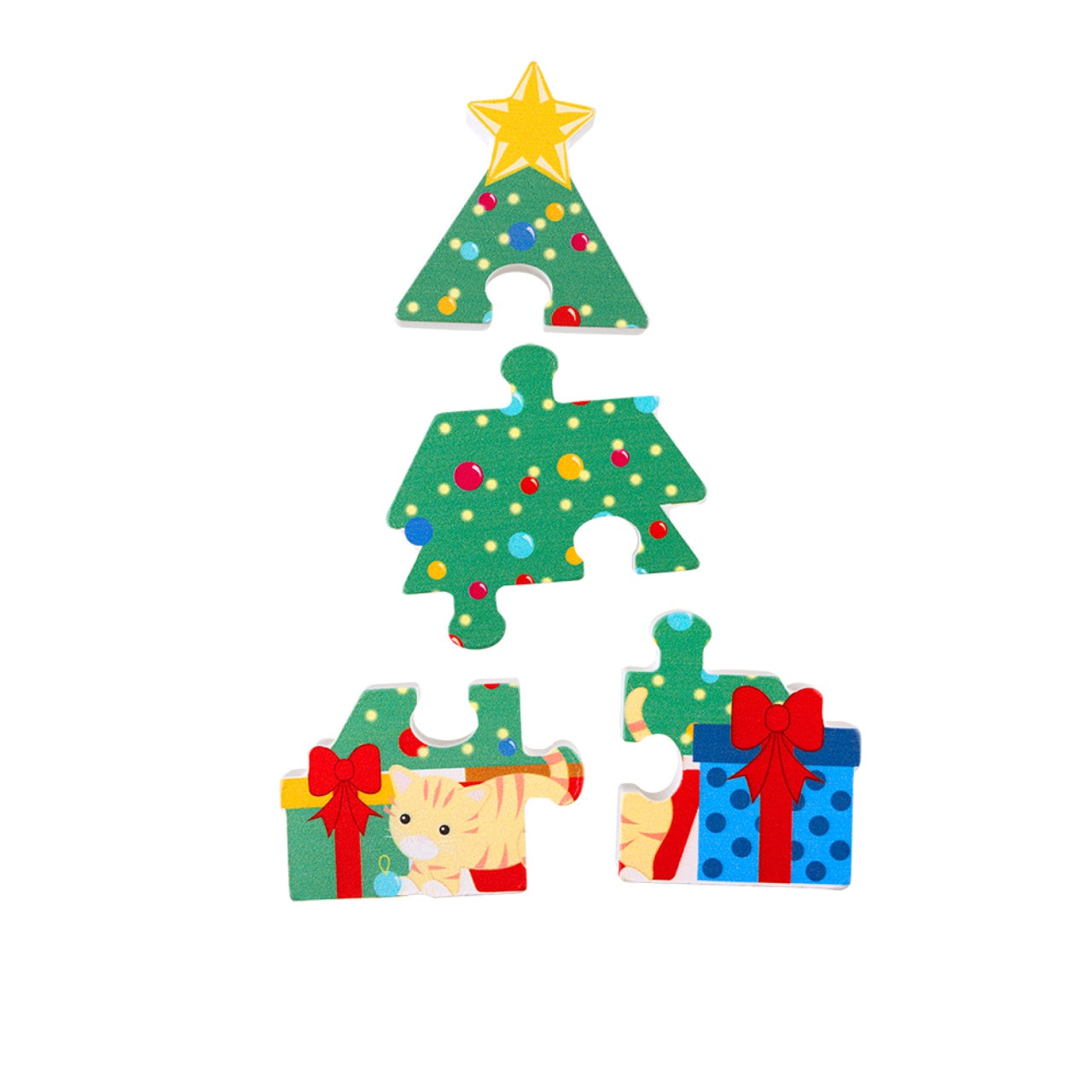Puzzle Bradul de Craciun din lemn, Orange Tree Toys